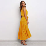 dresses : Robe Midi Fluide Femme Élégante - Parfaite pour l'Été, Cérémonie ou Soirée in van Seroa