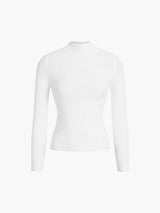 top blouses : Top Femme Col Roulé Côtelé Ajusté in van Seroa