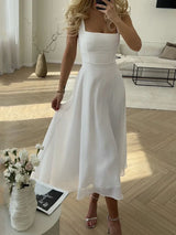 dresses : Robe Femme sans Manches Midi Fluide in van Seroa