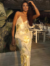 dresses : Robe Femme Satin Floral in van Seroa