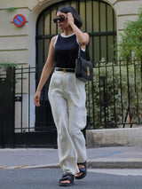 top blouses : Débardeur Femme Luxueux Intemporel in Marine van Seroa