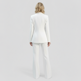 Costumes pour femmes : Ensemble Tailleur Femme avec Blazer et Pantalon Polyester in van Seroa