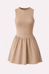 Women's Sportswear : Robe de tennis avec soutien-gorge push-up intégré Femme in Beige (Gris Tourterelle) van Seroa