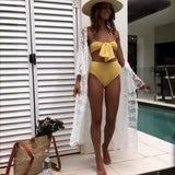 Maillots de bain pour femmes : Bikini Femme Bandeau Doré Élégant Maillots de bain pour femmes in van Seroa
