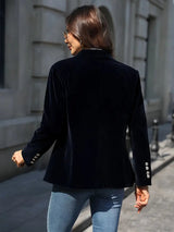 Autumn Collection : Blazer Velours Femme Cintrée - Veste Élégante Douce pour Soirée, in van Seroa