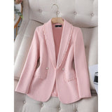 Blazers pour femmes : Blazer Femme Polyester Franges Accessoires in Rose van Seroa