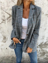 Autumn Collection : Blazer Femme Élégant Mode Féminine in Bleu van Seroa