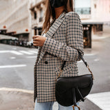 Blazers pour femmes : Blazer Femme Noir Polyvalente Mode in van Seroa