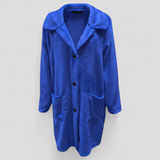 Autumn Collection : Veste Femme Manteau Laine Polyester in Bleu van Seroa