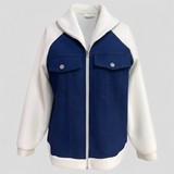 Autumn Collection : Veste Femme Polyester Col in Bleu van Seroa