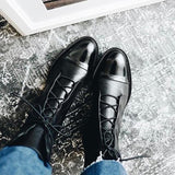 Bottes pour femmes : Bottes Femme Bottines Noires Cuir Noir in van Seroa