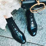 Bottes pour femmes : Bottes Femme Bottines Noires Cuir Noir in van Seroa