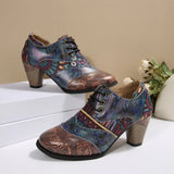 Bottes pour femmes : Bottes Femme Bohème Cuir in Ty-Bxmy2-Marron van Seroa