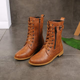 Bottes pour femmes : Chaussures Femme Bottes Hiver Automne in Marron Texan van Seroa