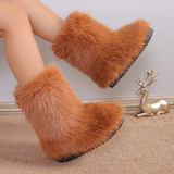 Bottes d'hiver pour femmes : Veste Fourrure Femme Hiver in van Seroa
