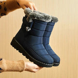 Bottes d'hiver pour femmes : Chaussures Femme Bottes Hiver in Bleu van Seroa