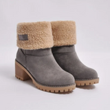 Bottes pour femmes : Veste Fourrure Femme Fausse Chic Hiver in Gris van Seroa