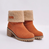 Bottes pour femmes : Veste Fourrure Femme Fausse Chic Hiver in Orange van Seroa