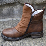 Bottes pour femmes : Bottes Femme Hiver Mi-moll Fermeture in Marron van Seroa