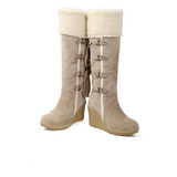 Bottes pour femmes : Chaussures Femme Élégant Bottes in Beige van Seroa