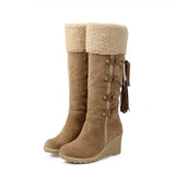 Bottes pour femmes : Chaussures Femme Élégant Bottes in Marron van Seroa