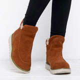 Bottes pour femmes : Chaussures Femme Bottines Chunky Bottes in MARRON CAMEL van Seroa