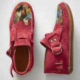 Bottes pour femmes : Bottines Femme Chaudes en PU avec Doublure Douce pour l’Hiver in Rouge van Seroa