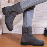 Bottes pour femmes : Bottes Femme Bottines Confortables in Bleu Gris Oslo van Seroa