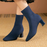 Bottes pour femmes : Chaussures Femme Bottines Talons Fermeture in Bleu van Seroa