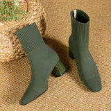 Bottes pour femmes : Chaussures Femme Bottines Talons Fermeture in Vert van Seroa