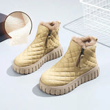 Bottines : Chaussures Femme Bottines Design Carreaux in Khaki van Seroa