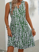 Midi Jurken : Robe Midi sans manches femme avec imprimé d'été abstrait in van Seroa
