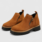 Bottines Femme à bout rond et fermeture éclair