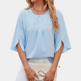 top blouses : Blouse Femme Denim Fluide in van Seroa