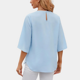 top blouses : Blouse Femme Denim Fluide in van Seroa
