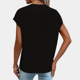 top blouses : T-shirt Femme Ample Manches Courtes Décontracté Denim in van Seroa