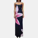 dresses : Robe Longue Femme Imprimé Floral Moulante in Bleu van Seroa