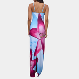 dresses : Robe Longue Femme Imprimé Floral Moulante in van Seroa