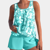 dresses : Ensemble Femme Décontracté Imprimé Floral Estival in Bleu van Seroa