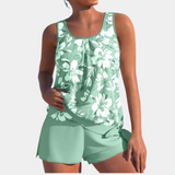 dresses : Ensemble Femme Décontracté Imprimé Floral Estival in Vert van Seroa