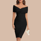 dresses : Robe Cocktail Femme Ajustée in Noir van Seroa