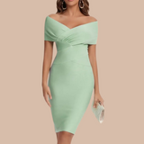 dresses : Robe Cocktail Femme Ajustée in Vert clair van Seroa