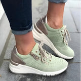 other : Baskets Femme en Cuir Confortables & Élégantes pour Marche Quotidienne in Vert van Seroa