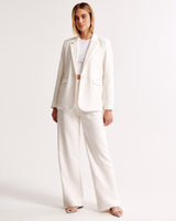skirts : Pantalon Fluide Femme Jambes Larges in Blanc van Seroa