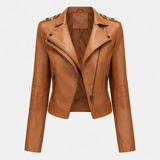 Veste Biker Femme Noire en Polyester - Style Moto Élégante et Confortable