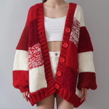 Cardigan : Gilet sans Manche Femme Ample Décontracté Mi-saison Fluide in Rouge van Seroa