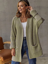 Autumn Collection : Gilet sans Manche Femme Noir Ample Coton in Vert foncé van Seroa