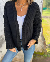 Cardigan : Cardigan Femme Gilet Confort Quotidien in Noir van Seroa