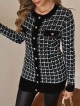 Cardigan : Cardigan Femme Manches Longues in Noir van Seroa