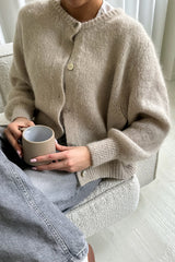 Cardigans pour femmes : Gilet sans Manche Femme Longues Élégant Boutonné in Beige van Seroa